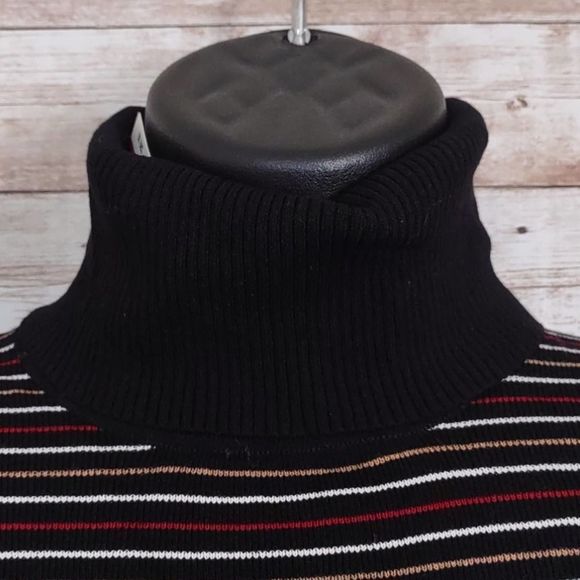Anne Klein Striped Half Sleeve Sweater Top XS - Picture 6 of 12